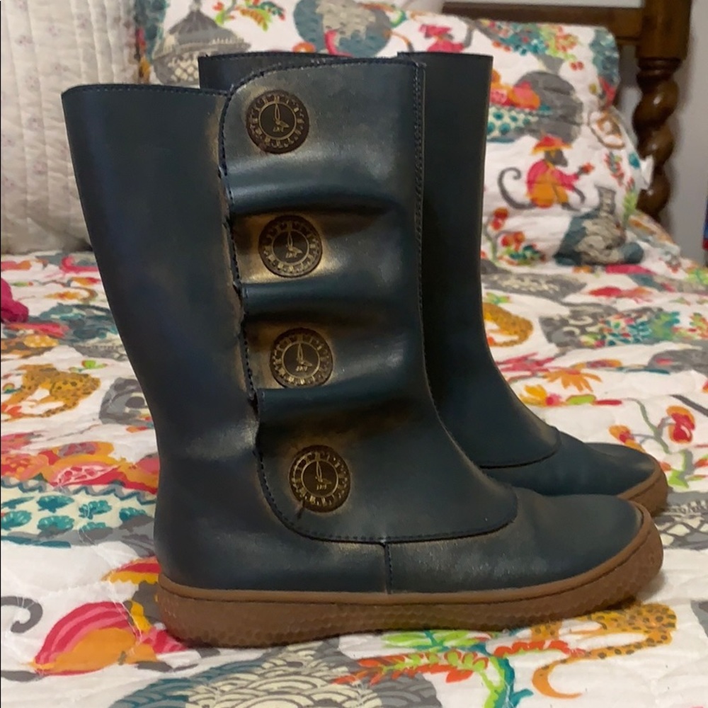COPY - Livie & Luca teal/ blue boots with gold du…